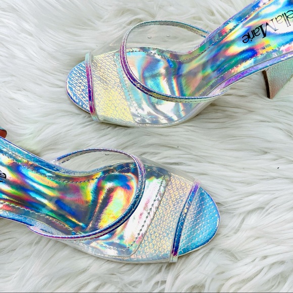 White mermaid clear chunky heel - Picture 5 of 10